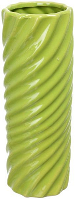 Ваза керамическая зеленая Space 8,5х8,5х23,5 см