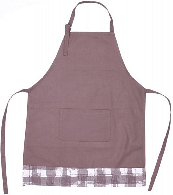 Фартук 70х80 капуччино клетка Домашній текстиль