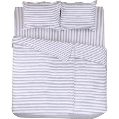 Комплект постільної білизни Смужка Акварель сімейний сірий UP! (Underprice)