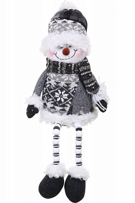 Декорация новогодняя Снеговик/Лосик что сидит 20х63 см в ассортименте YM78403BC 63 см