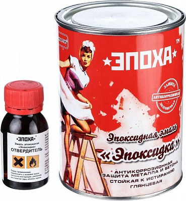 Емаль ЭПОХА епоксидна Епоксидка червоний глянець 0,7л 1кг