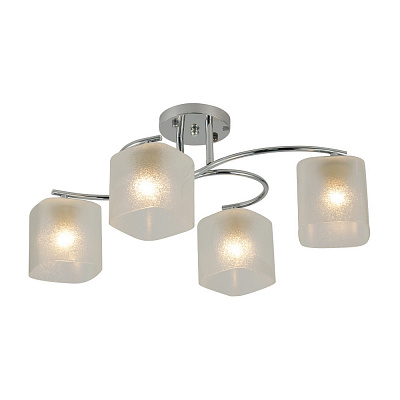 Люстра Miorro Lorenza 580х400х240 мм метал/скло 4x40 Вт E27 хром 51-311-111