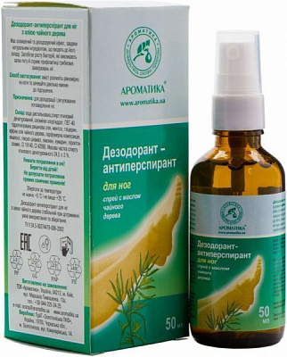 Антиперспірант для ніг Ароматика з олією чайного дерева 50 мл