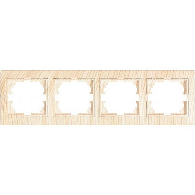 Рамка четырехместная Lezard MIRA горизонтальная дуб беленый матовый 701-5200-149
