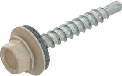 Саморіз покрівельний по дереву 4,8x35 мм 100 шт бежевий RAL 1015 Expert Fix