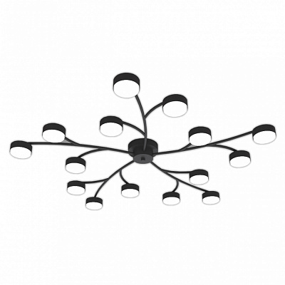 Люстра потолочная Hopfen STARK SKOG-GX-15 BK 15xGX53 черный