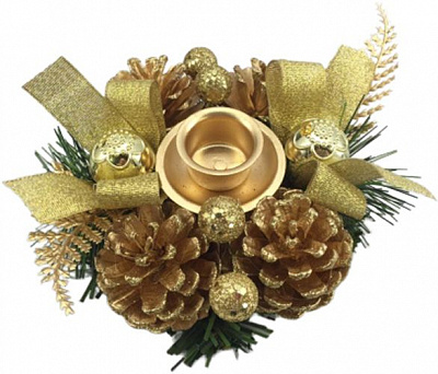 Підсвічник з декором 13 см W10-24032/G