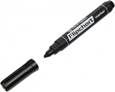 Маркер перманентный Centropen для флипчарта 1-4.6 мм черный 