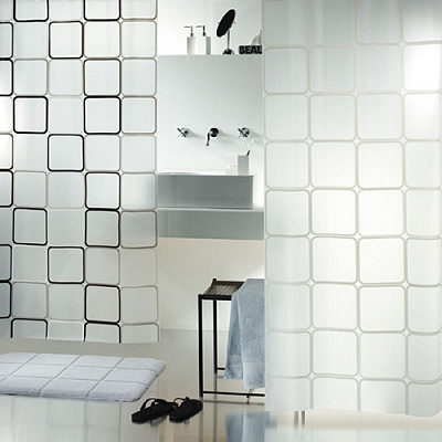 Шторка для ванни Spirella FRAME peva 180x200 см чорно-білий 10.01942