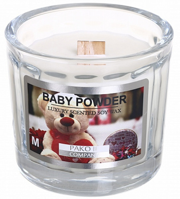 Свеча в стакане Pako-If Luxury детская пудра 80х100 мм 