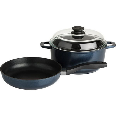 Набір посуду з антипригарним покриттям 3 предмети Індіго І24РС Biol