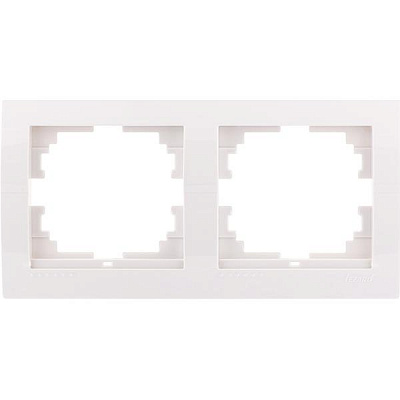 Рамка двомісна Lezard DERIY горизонтальна білий 702-0200-147