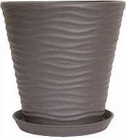 Горшок керамический Ориана-Запорожкерамика Новая Волна №2 крошка фигурный 9,5 л шоколад 