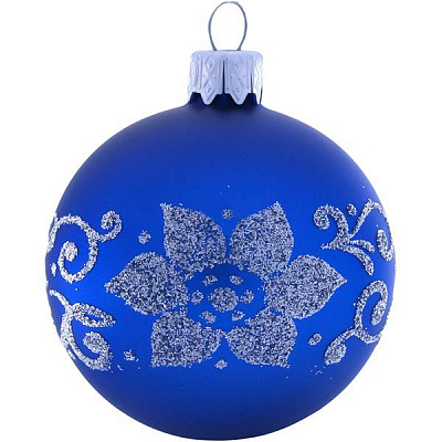 Шар стеклянный d60 7020Н синий