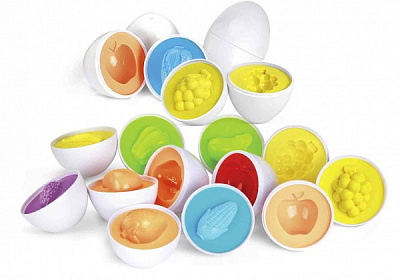 Ігровий набір Matching egg STEM лоток яєць сортер 6 шт. фрукти-овочі в асортимент MX0390403