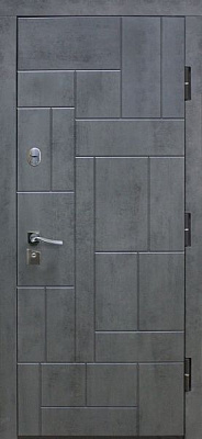 Двері вхідні TM Riccardi Urban 2-B бетон темний / дуб latte line 2050х860мм праві