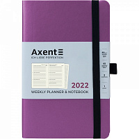 Еженедельник 2022 Partner Soft А5- фиолетовый Axent