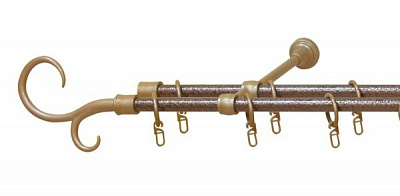 Карниз ОМіС PD подвійний укомплектований d16 мм 300 см антична мідь