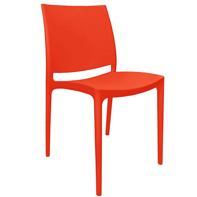 Стул пластиковый Эмма красный