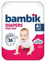 Підгузки Bambik Medium 4 Maxi 7-18 кг 36 шт.