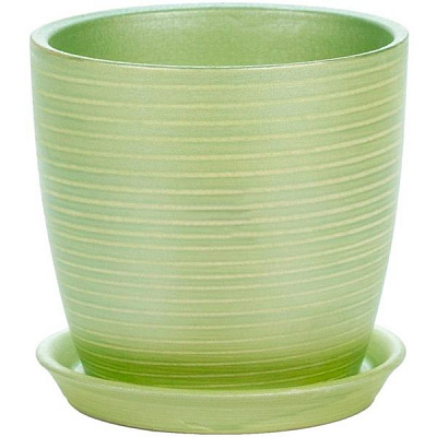 Горшок цветочный Надінкерамікс Сонет 2 л фісташковий глянець