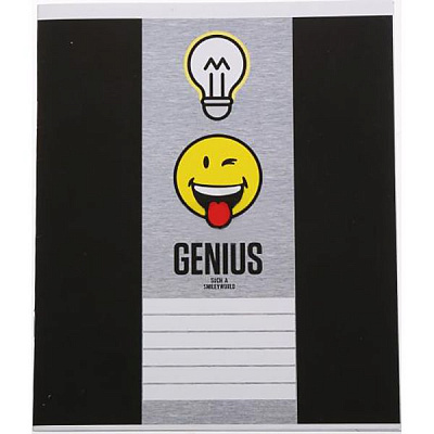 Зошит шкільний 96 аркушів у клітинку бічна спіраль Smiley