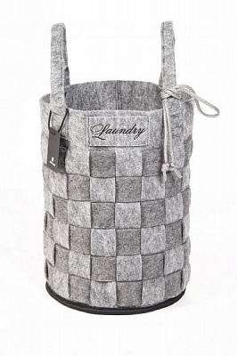 Корзинка декоративная Laundry h18 см серая Michelson