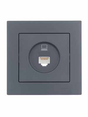 Розетка компьютерная Lezard Vesna шефилд грей 742-3488-139