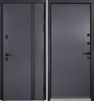 Двері вхідні Булат Котедж модель 710/265 антрацит 2050x850 мм ліві