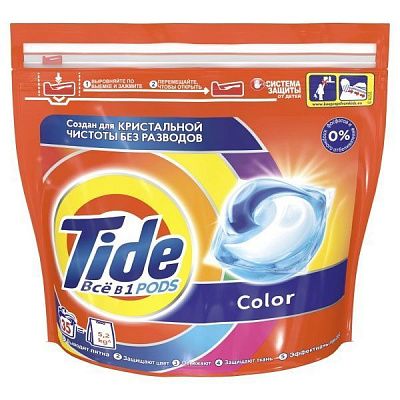 Капсули для машинного прання Tide Все-В-1 Color 35 шт.