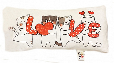 Подушка декоративная Love 20x40 см слоновая кость Анна 