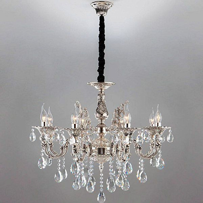 Люстра подвесная Strotskis Clarence 8x60 Вт E14 серебристый 282/8 