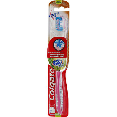 Щетка зубная Colgate 360 Всесторонняя чистка средняя