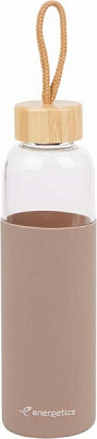 Спортивна пляшка Energetics Glass Bottle Bamboo II 420122-904105 500 мл коричневий