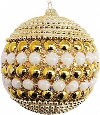 Куля пінопластова Веселі перлинки 8 см золотий
