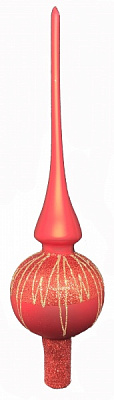 Верхівка для ялинки F497 d70 мм червоний