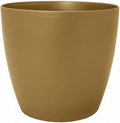 Горщик пластиковий Алеана Матільда круглий 0,3л бронзовий (113091)