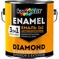 Эмаль Kompozit антикоррозионная 3 в 1 DIAMOND графит металлический 2,5л