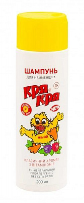 Шампунь дитячий Кря-Кря з вітаміном F Класичний Аромат 200 мл