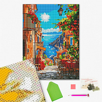 Алмазная мозаика Романтическая улица 40х50 см Brushme