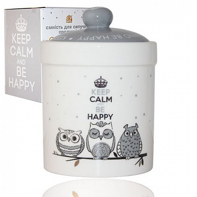 Банка для сипучих 700 мл Совушки 6922-18 S&T