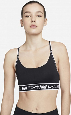 Бра Nike W NK DF INDY LOGO BRA DM0560-010 р.S чорно-білий