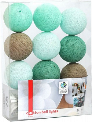 Електрогірлянда Котонові кульки mint світлодіодна (LED) 10 ламп