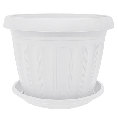 Горщик пластиковий Алеана Терра круглий 16л білий (112063)