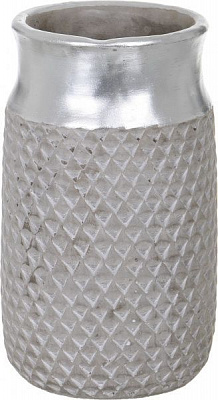 Ваза бетонная серая 14х24,5 см