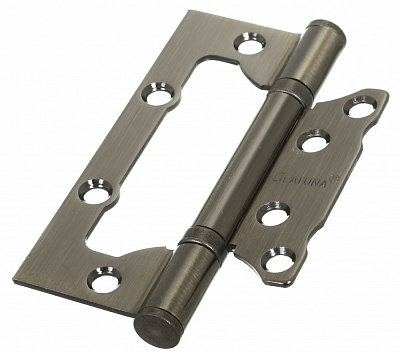 Петля Latuna для дверей накладная AB 100x42x2 мм старая бронза универсальная 2 шт.