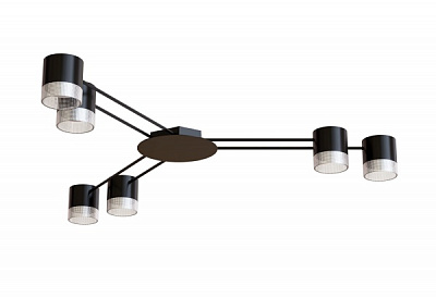 Люстра потолочная Hopfen STARK CL-6-CRISTAL 6xGX53 BK 6xGX53 черный 