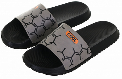 Шлепанцы унисекс Shantou р.39 серо-черный (ls-0221)