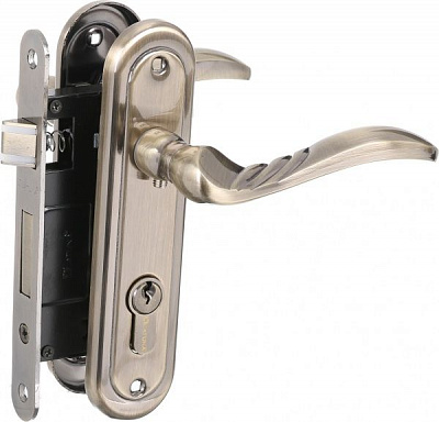 Замок врізний з ручками Heily AB PZ 62 мм стара бронза