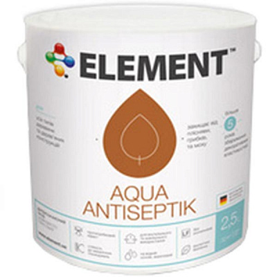 Лазурь-антисептик Element Aqua махагон шелковистый глянец 10 л